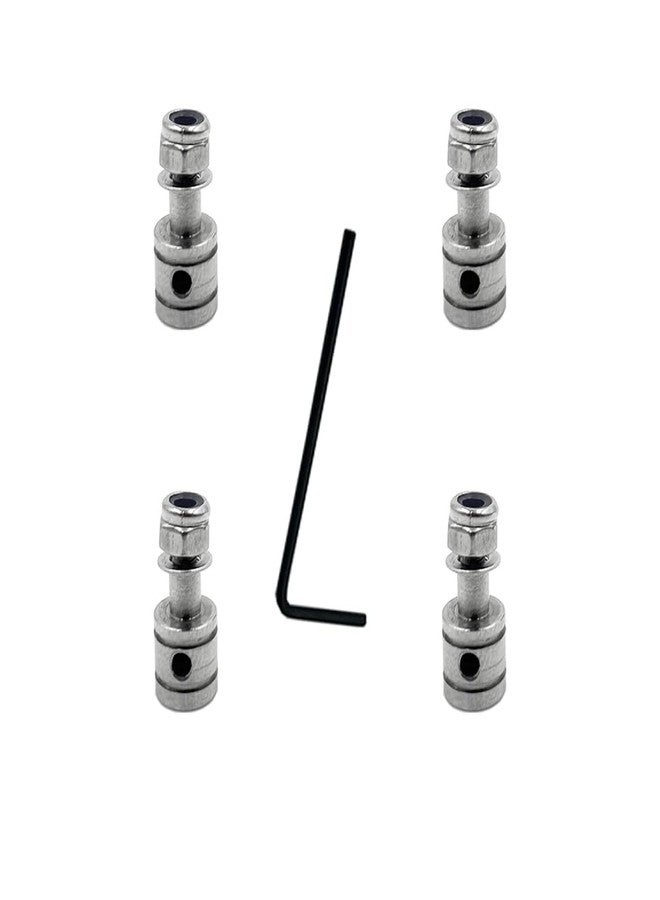 URIMPAVIDO 4PCS 2mm RC Pushrot Connector Adapter Stainless Steel Pushrot Connector Collar for RC Boat DIY Model Toy Parts (2mm) - Image 1